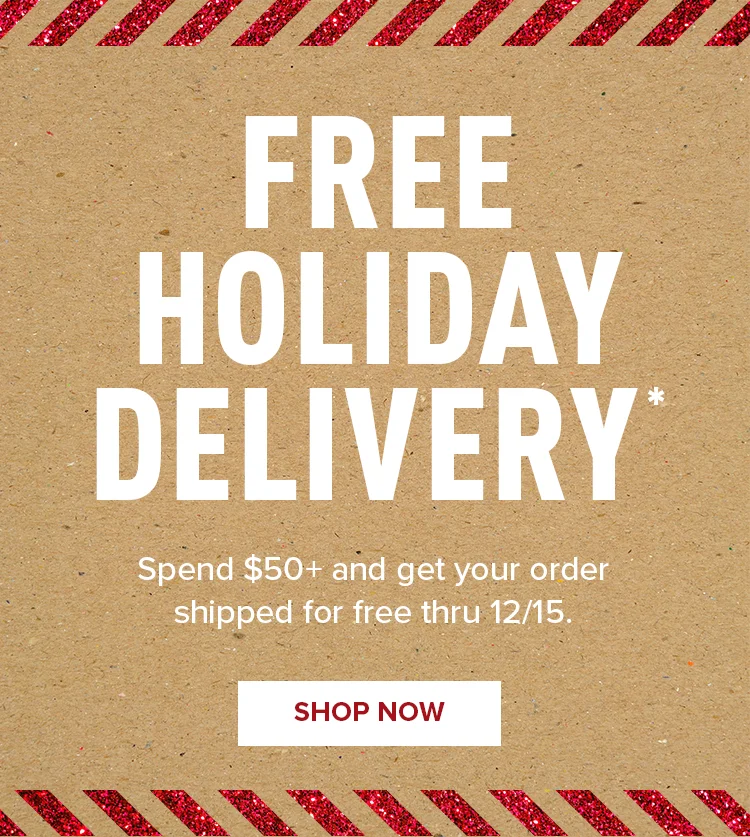 FREE HOLIDAY DELIVERY