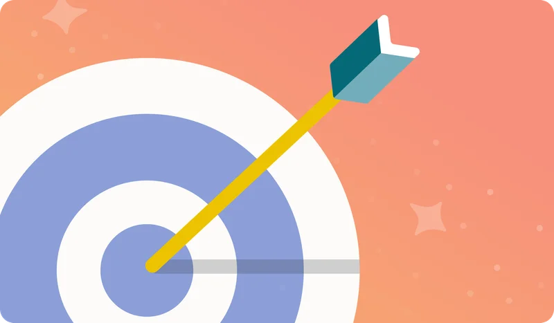 Graphic 
of a dartboard with a bullseye