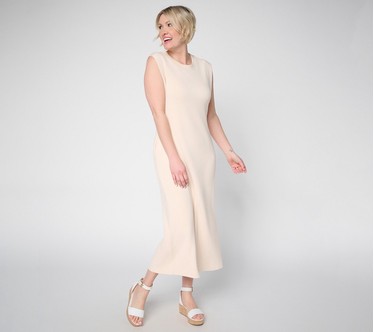Belle by Kim Gravel Regular ScubaLuxe Maxi Dress w/ Bra Blocker