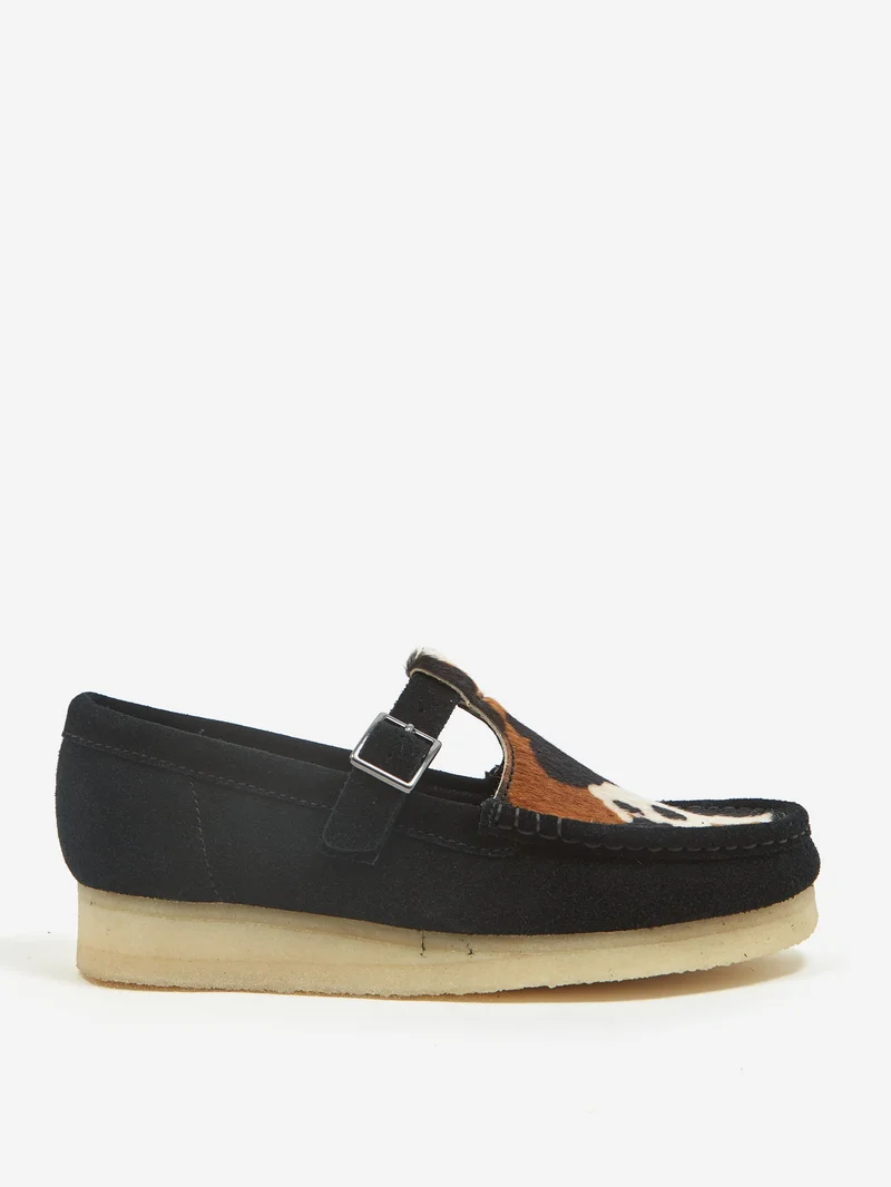 Image of Clarks Orignals Wallabee T Bar - Black Suede
