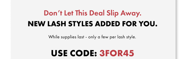 Use code: 3for45