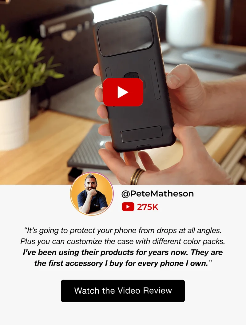 See Why 100,000+ People Have Chosen MagBak Elite: @PeteMatheson 275K “It’s going to protect your phone from drops at all angles. Plus you can customize the case with different color packs. I’ve been using their products for years now. They are the first accessory I buy for every phone I own.” Watch the Video Review