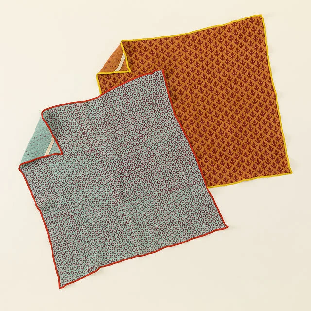 Block Printed Tea Towels: Set of 2