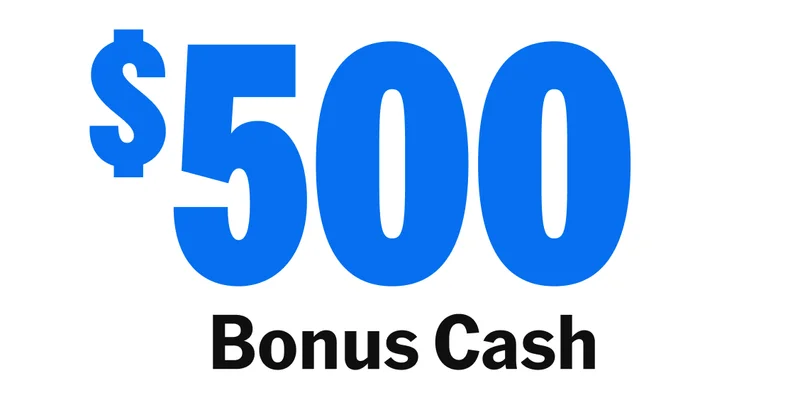 $500 Bonus Cash in large text.