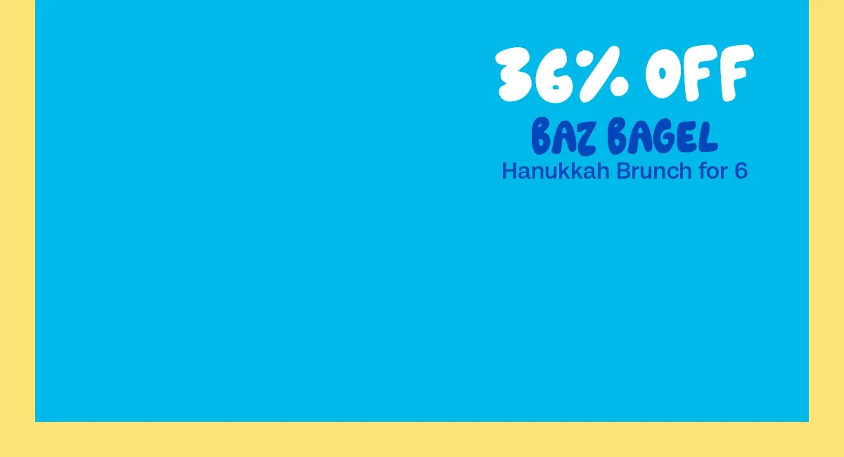 36% off Baz Bagel