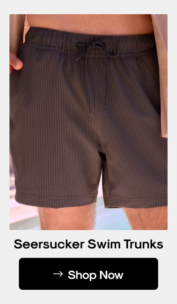 Seersucker Swim Trunks