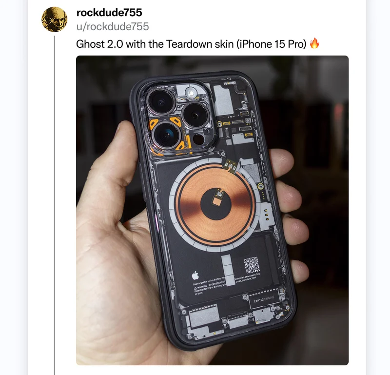 rockdude755 on Reddit: "Ghost 2.0 with the Teardown skin (iPhone 15 Pro)"
