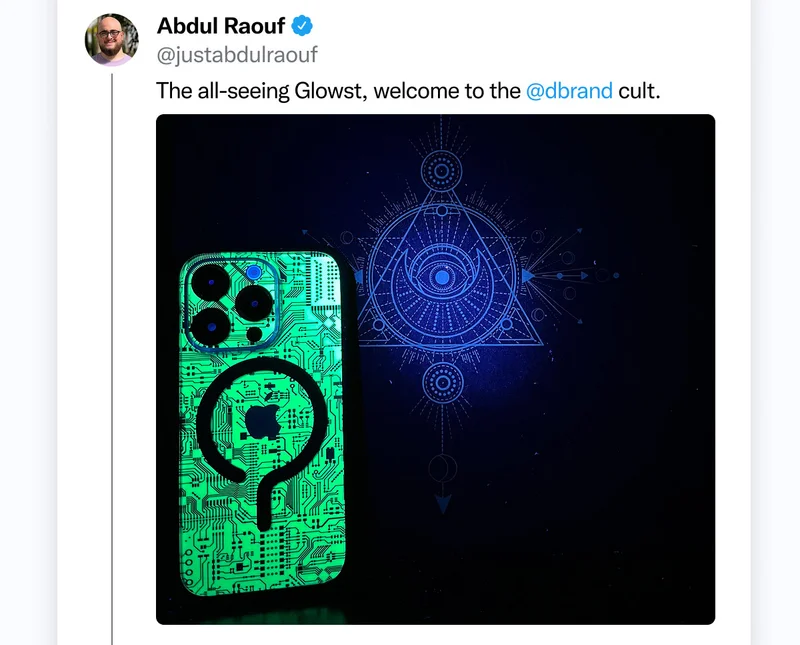 Abdul Raouf on Twitter: "The all-seeing Glowst, welcome to the dbrand cult."