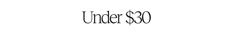Under $30
