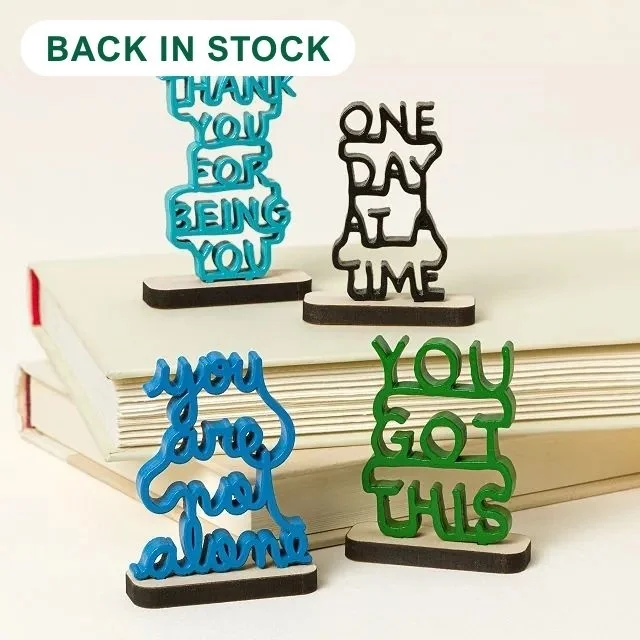Mini Desktop Affirmation Word Stack Sculptures