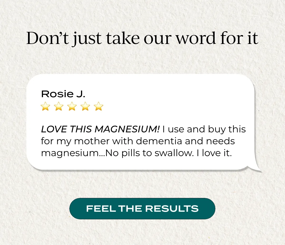 5 STARS ACROSS THE BOARD. GET YOUR MAGNESIUM.