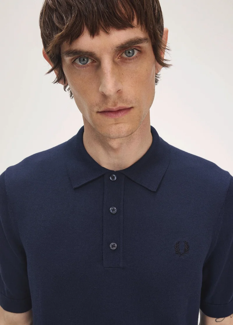 Fred Perry Tennis Blue Knitted Shirt