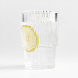 Atwell Acrylic Stackable Ribbed Highball Glass