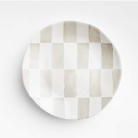 Marin Checkered Grey Melamine Salad Plate