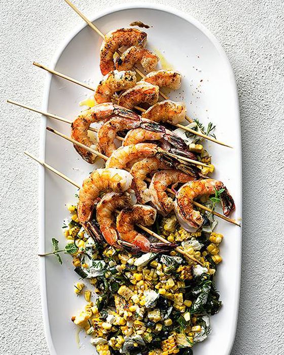 spiced grilled shrimp skewers