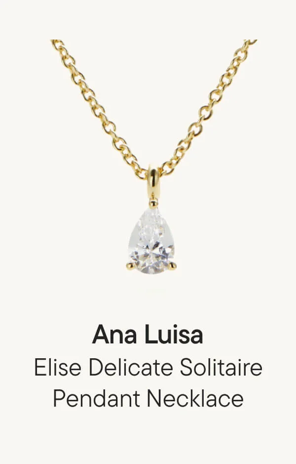 Elise Delicate Solitaire Pendant Necklace