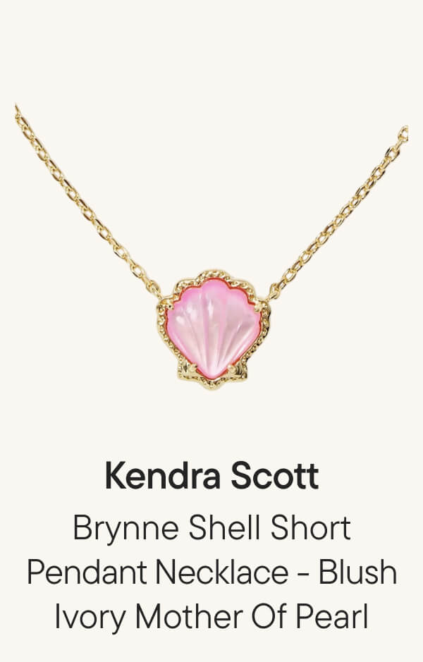 Brynne Shell Short Pendant Necklace - Blush Ivory Mother Of Pearl