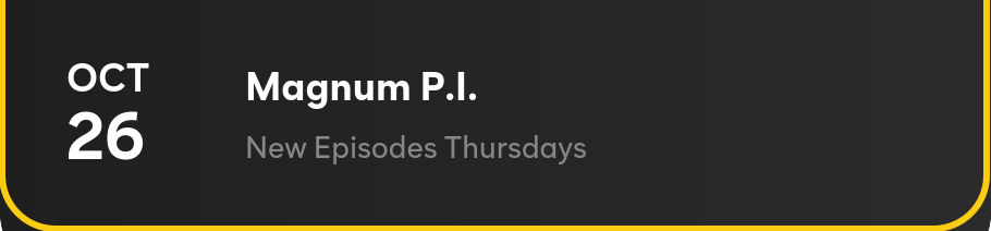 Magnum P.I. - New Episides Thursdays