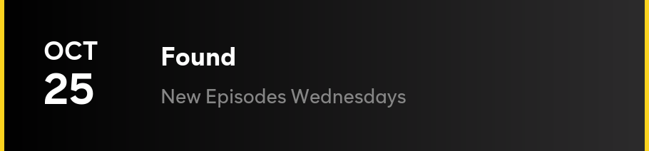 Found - New Episodes Wednesdays
