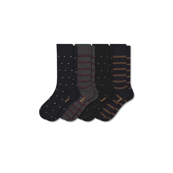 Men's Dress Calf Sock 4-Pack
