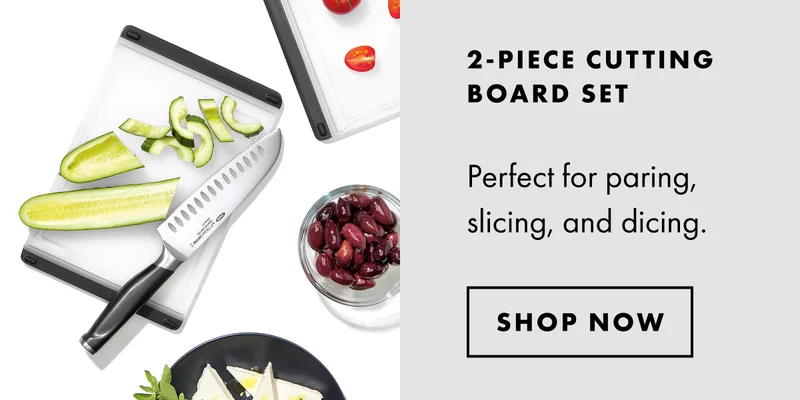 2-PIECE CUTTING BOARD SET. Perfect for paring, slicing, and dicing. | SHOP NOW