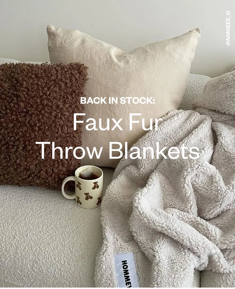 BACK IN STOCK: FAUX FUR THROW BLANKETS