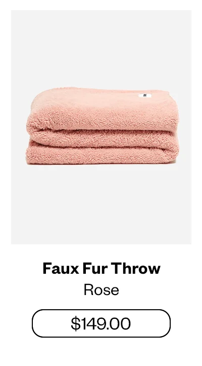 Faux Fur Throw - Rose