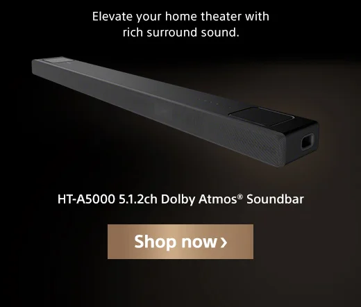 Elevate your home theater with rich surround sound. | A5000 5.1.2ch Dolby Atmos® Soundbar | Shop now
