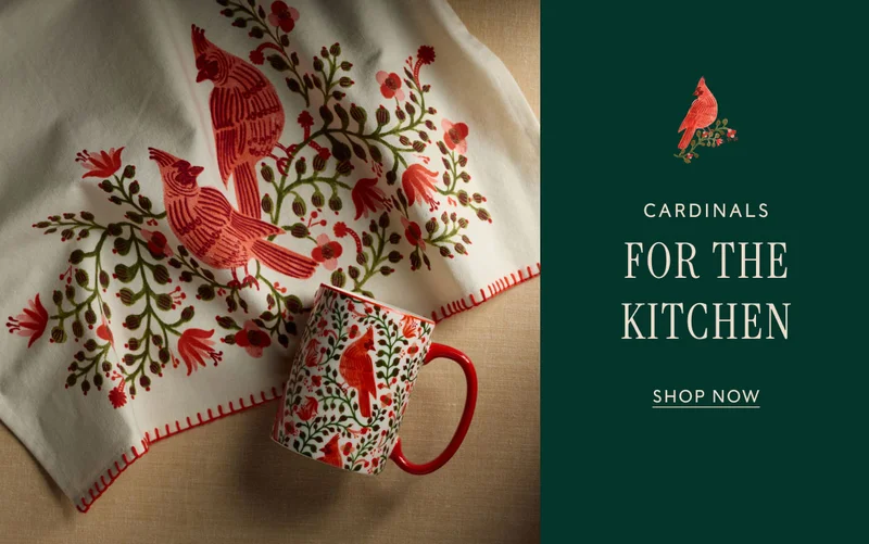 Cardinals For the Kitchen Shop now