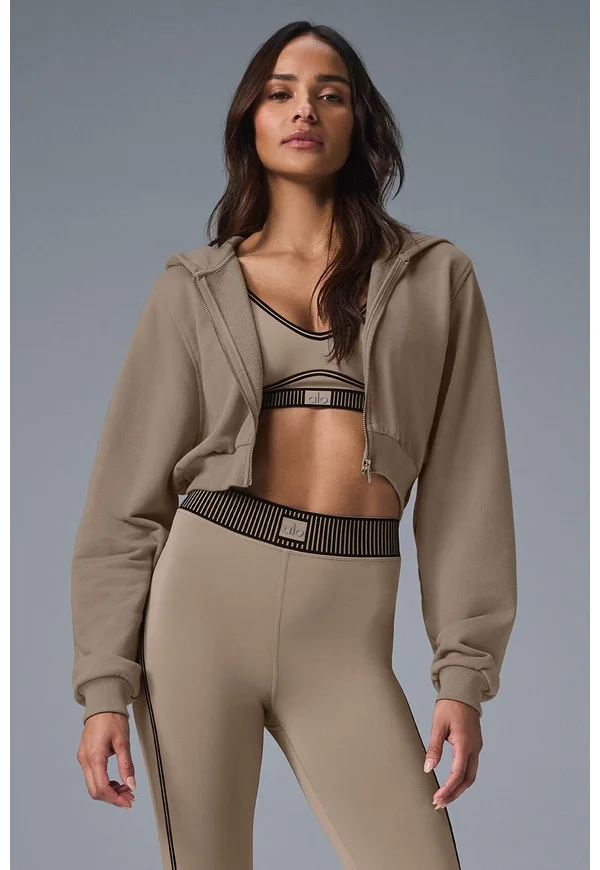Sweet Escape Zip Up Hoodie - Gravel - Gravel / XXS