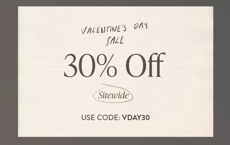 Valentines Day Sale | 30% off