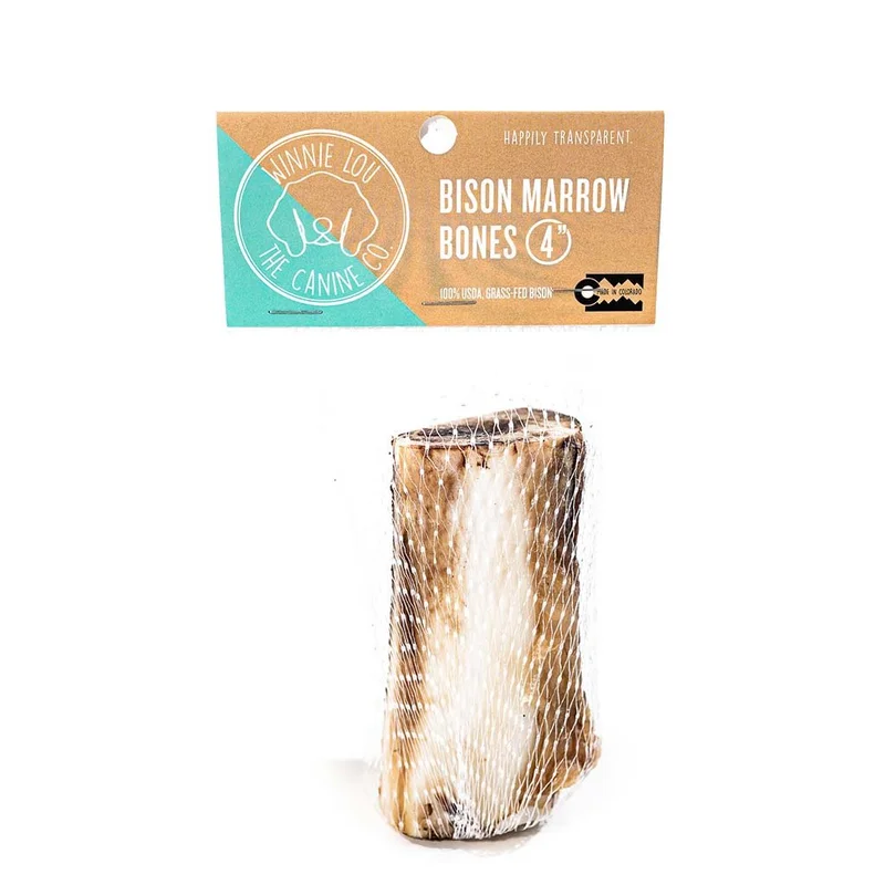 Image of Dog - Bison Marrow 4'' Bone
