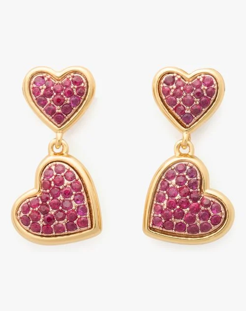 With All My Heart Pavé Drop Earrings