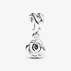 Rose in Bloom Dangle Charm