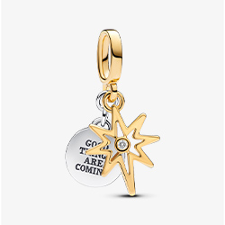 Engravable North Star Lab-grown Diamond Dangle Charm
