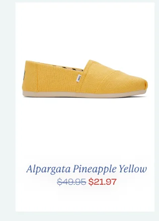 Alpargata Pineapple Yellow Heritage Canvas