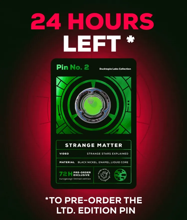 24 Hours Left to Order your Strange Matter Pin