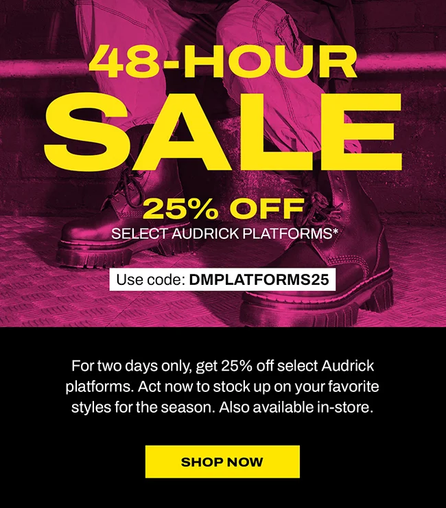 25% off select Audrick platforms | Shop Now
