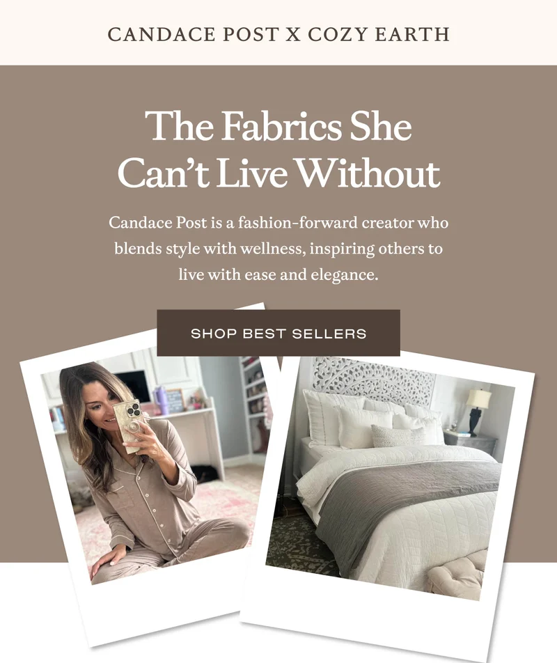 Candace Post x Cozy Earth Candace Post x Cozy Earth