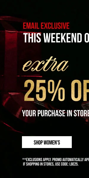 Extra 25% off Shop Women's
