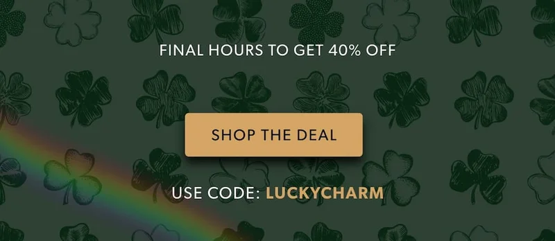 We had a lil too much fun yesterday—and we’re still feeling generous—so just take 40% off these belts today, too. Cheers!