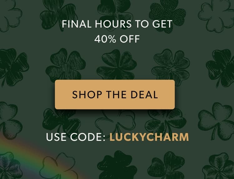 We had a lil too much fun yesterday—and we’re still feeling generous—so just take 40% off these belts today, too. Cheers!