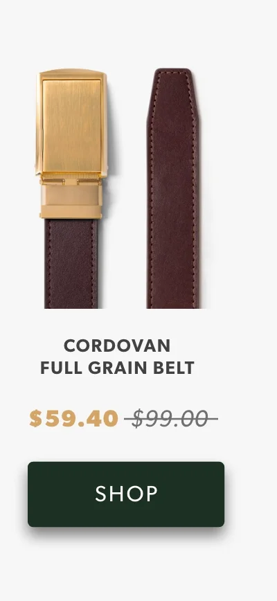 Cordovan Full Grain Leather Belt