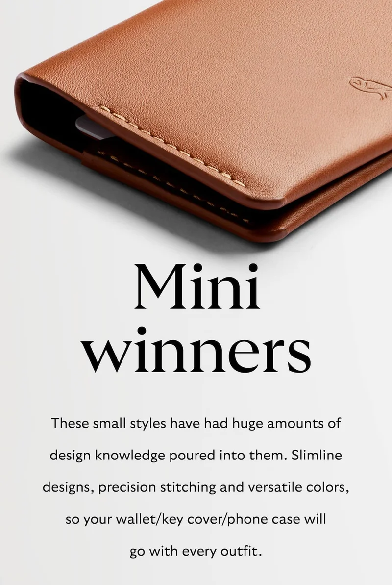 These small styles have had huge amounts of design knowledge poured into them. Slimline designs, precision stitching and versatile colors, so your wallet/key cover/phone case will go with every outfit.