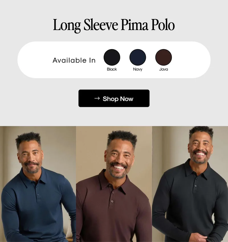 Long Sleeve Pima Polo