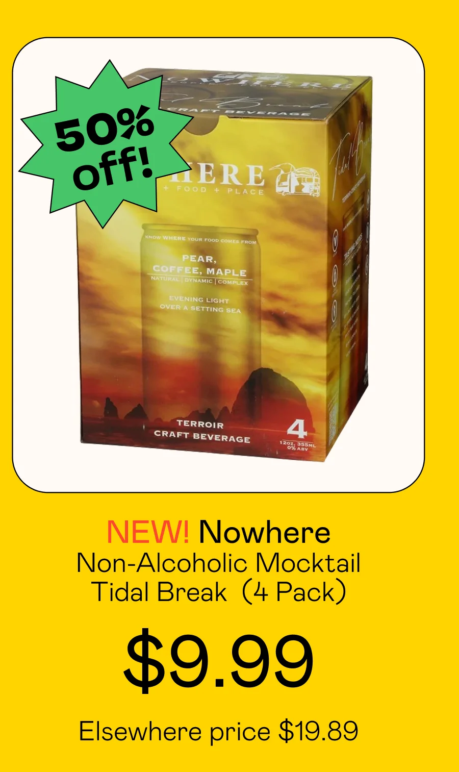 Non-Alcoholic Mocktail Tidal Break  (4 Pack)