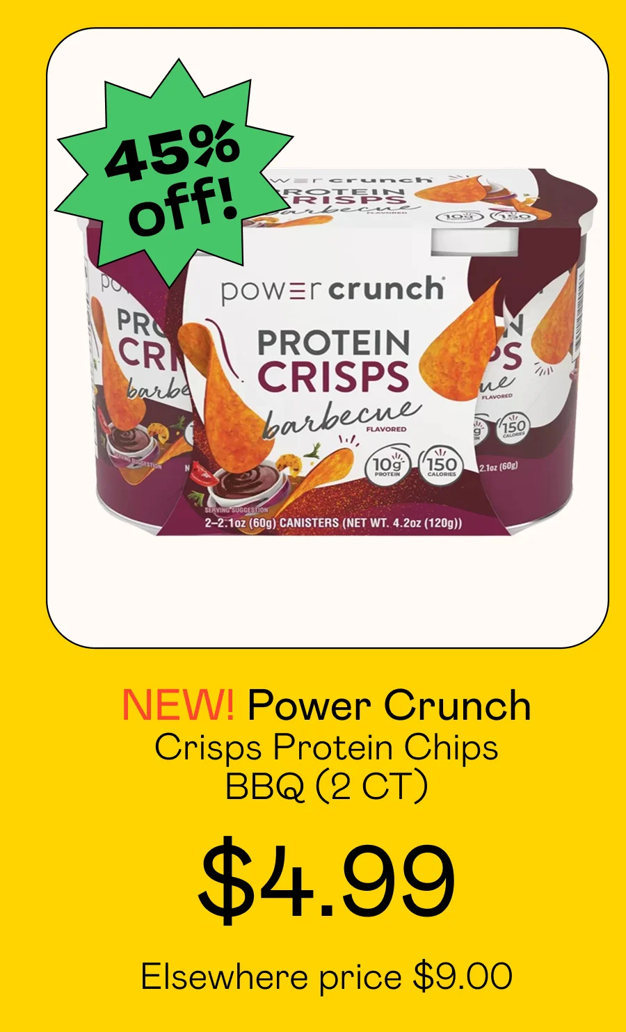 Crisps Protein Chips - BBQ (2 CT)