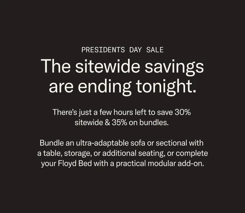 Presidents Day Sale: Save 30% on Bed Frames & 35% on Bedroom bundles
