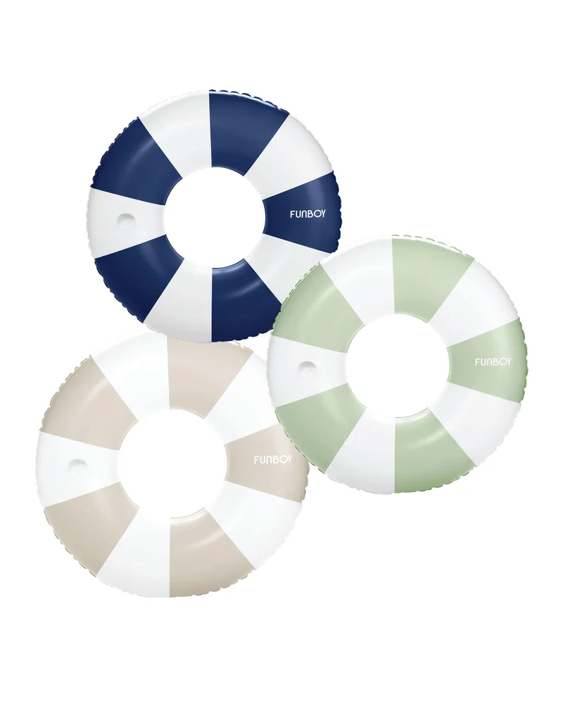 Image of Vintage Stripe Tube Float 3 Pack - Earth Tones