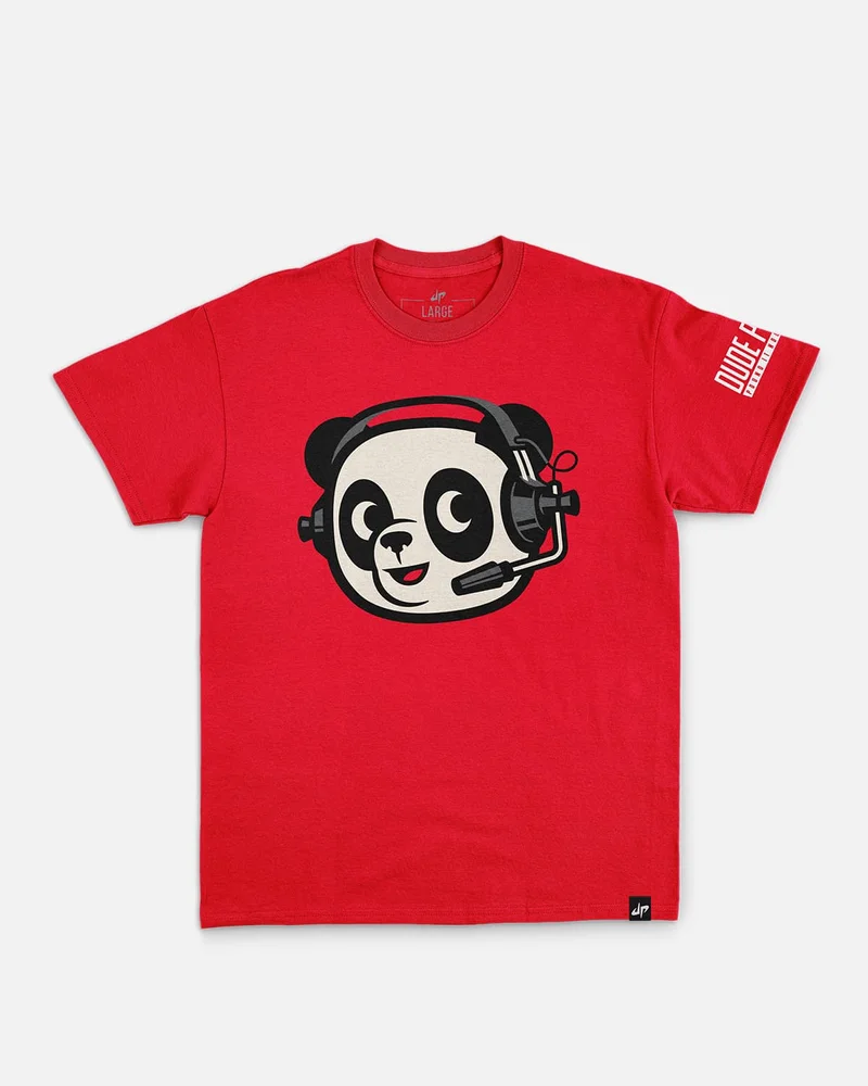 Image of John Panda Headset Tee (Red)